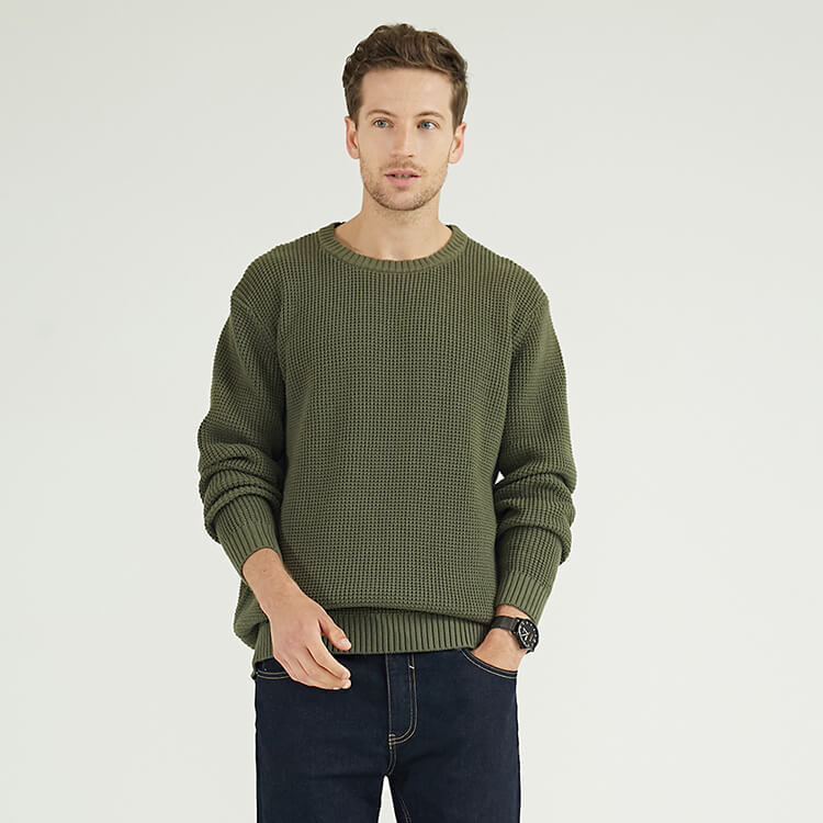 Classic New Style Crew Neck Long Sleeve Men Sweater Pullover