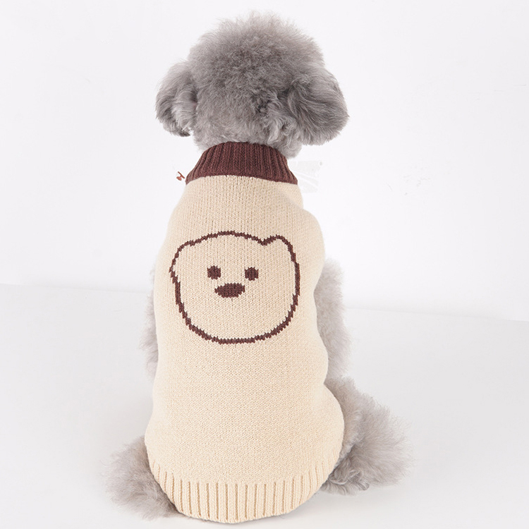 Custom Kintted Dog Sweater Jumper Puippers Knitted Pet Clothing For Small Dog