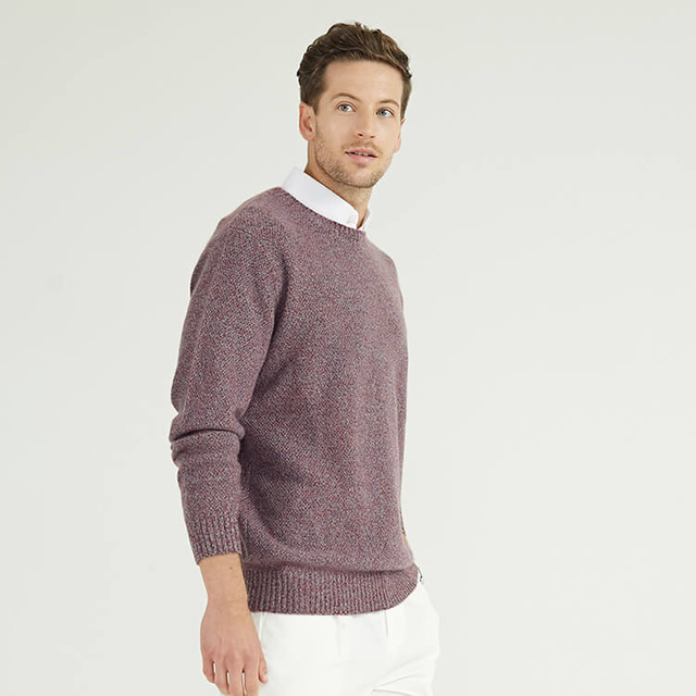 Basic Round Neck Business Simplicity Wool Pullover Plus Size Men'S Sweaters