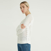 Simple Hollow Solid Color Design Women Knitted Pullover Woman's Sweater