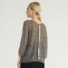 Spring And Summer Tulle Back Lace Design Knitted Sweater Pullover For Women