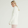 Factory White Long Sleeve High Collar Rib Chunky Woman's Sweaters For Women