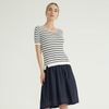 Spring Summer Stripe Design With Side Slit Hem Women's Knitted Sweaters Pullover