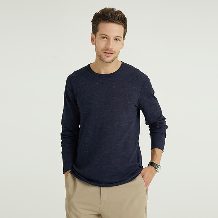 New Style High Quality Customized Crew Neck Long Sleeves Plus Size Sweaters For Men