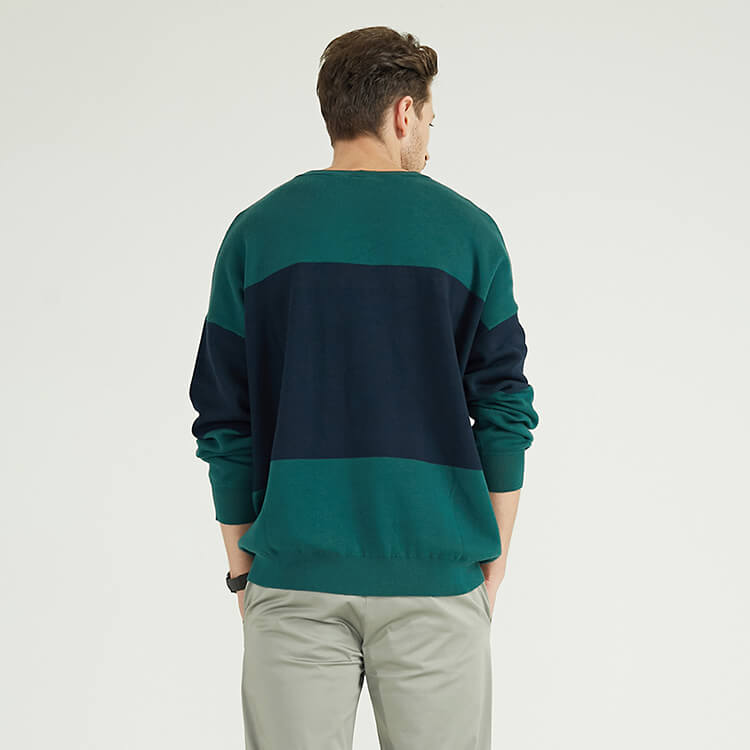 Classic Round Neck Fashionable Printing Design Men's Pullover Sweater