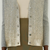 Custom 100% Merino Wool Hot-stamping Printed Button Up Cable Knit Cardigan