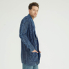 Custom Winter Chunky Mens Cable Knit Distressed Long Cardigan Coat