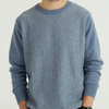 Custom Mens Cashmere Wool Blend Plaied Knitted Crewneck Pullover Sweater
