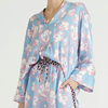 Flowers Light Blue Plus Size Summer 2022 Women Clothing Two Piece Set