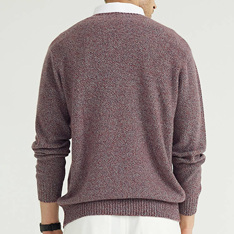 Basic Round Neck Business Simplicity Wool Pullover Plus Size Men'S Sweaters