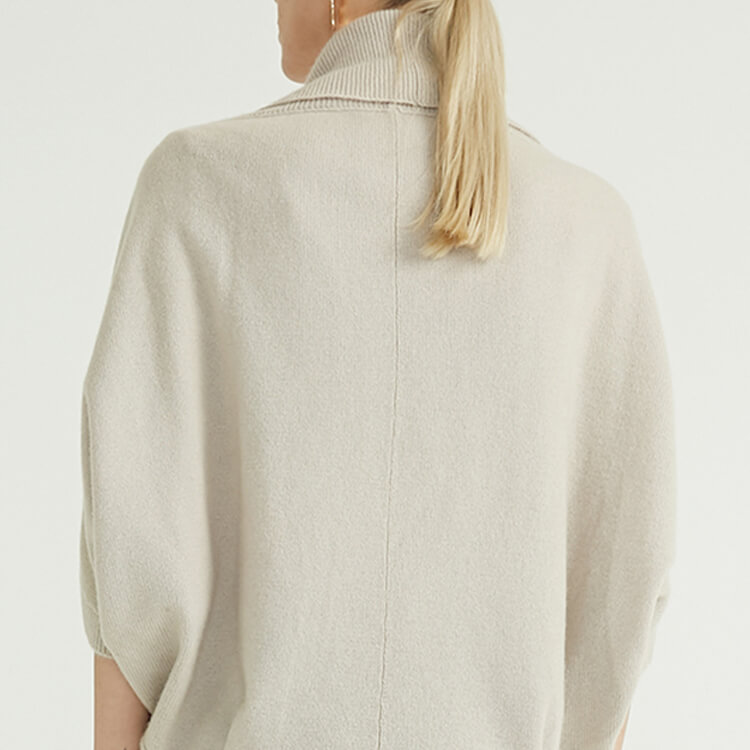 Hot Beige Fashion Knitted Pure Cape Casual Women's Cashmere Cardigan
