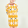 Girl's diamond plaid design knitted suit skirt