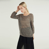Spring And Summer Tulle Back Lace Design Knitted Sweater Pullover For Women