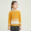 Long-sleeved Round Neck Decorated Knit Girl's Pullover