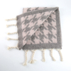 Classic Design Thousand Bird Pattern Knitted Fringed Scarf