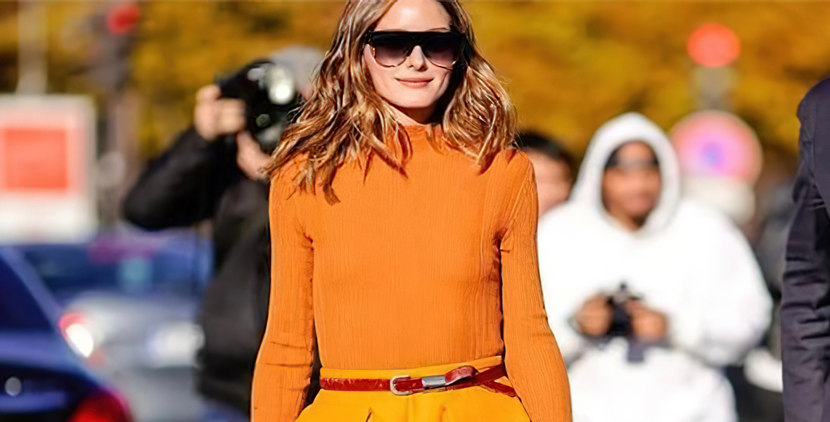 orange long coat