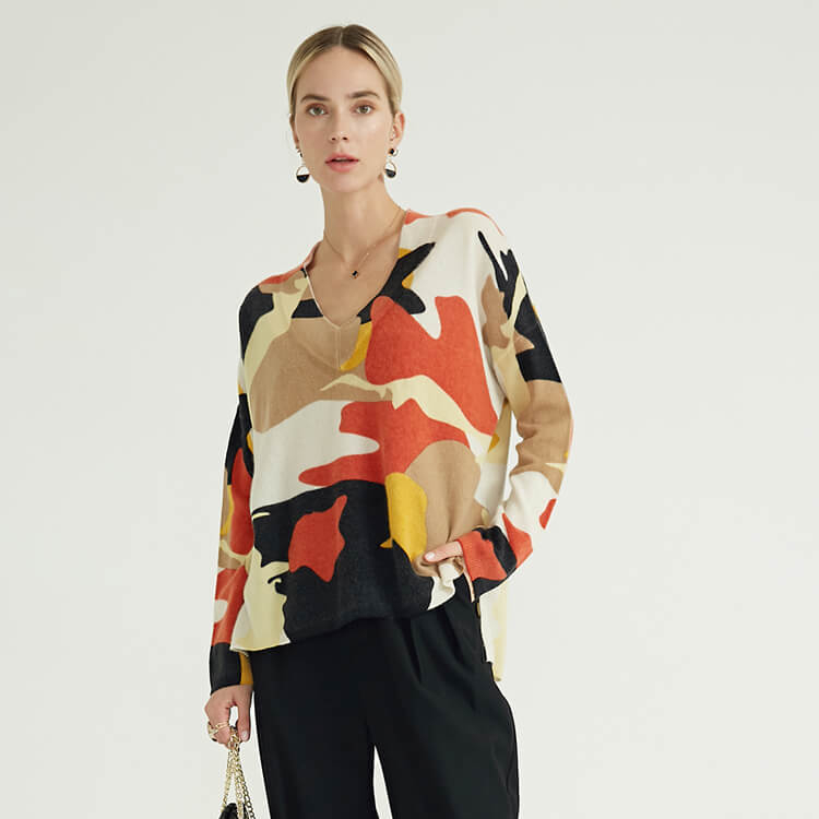 Jacquard Knitting Is Simple Foreign Plus Size Women's Sweaters