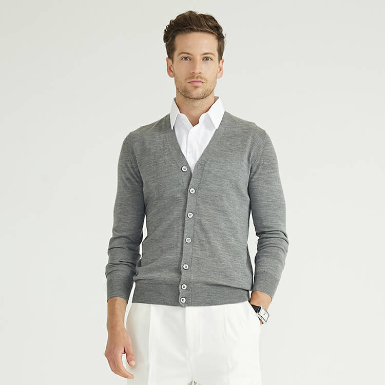 New Style Classic Design Casual Businesscardigan Sweater For Men